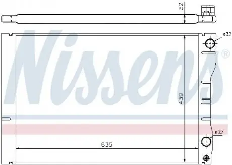Радіатор, система охолодження двигуна NISSENS 63881 Купити в Україні