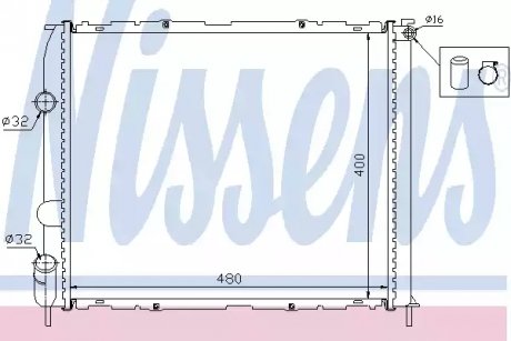 Радиатор - (7700430143, 7700430648, 7701499884) NISSENS 63886