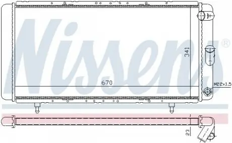 Радіатор, система охолодження двигуна NISSENS 63911A Купити в Україні