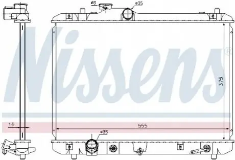 Радіатор, система охолодження двигуна NISSENS 641755 Купити в Україні