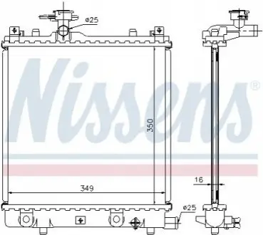 Радиатор, охлаждение двигателя NISSENS 64175A