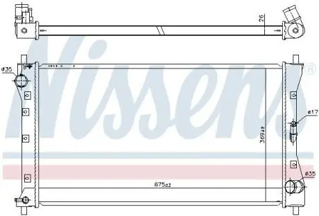 Радиатор, охлаждение двигателя NISSENS 64256