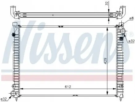 Радіатор, система охолодження двигуна NISSENS 64301A Купити в Україні