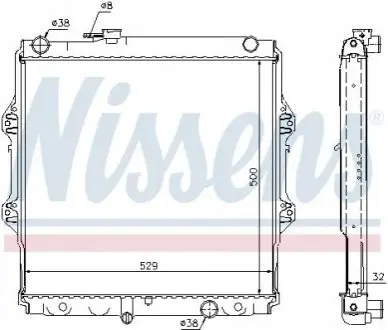 Радиатор, охлаждение двигателя NISSENS 64598A Купить в Украине
