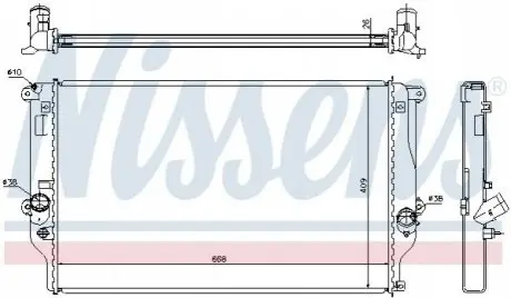 Радиатор охлаждения NISSENS 64677A Купить в Украине