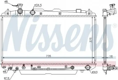 Радиатор RAV4 05- 1,8AUT.. NISSENS 646852