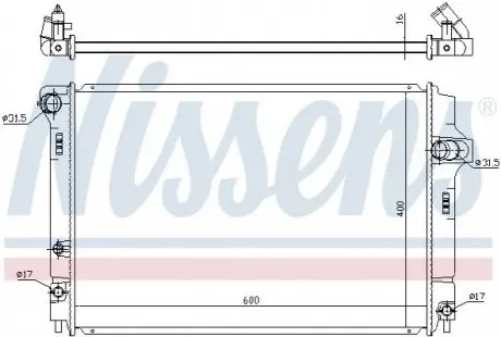 Радіатор, система охолодження двигуна NISSENS 646873 Купити в Україні
