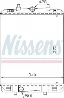 Радіатор, система охолодження двигуна NISSENS 64687