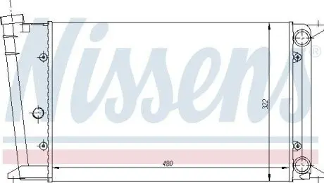 Радиатор, охлаждение двигателя NISSENS 65020