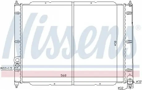 Радиатор, охлаждение двигателя NISSENS 65239 Купить в Украине