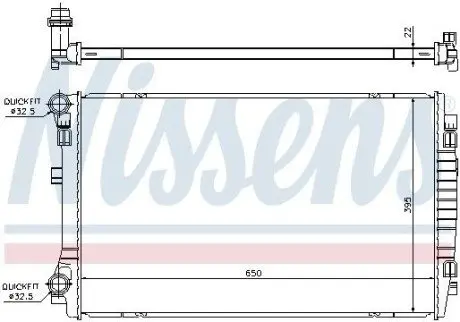 Радіатор двигуна AUDI A3, A3 ALLSTREET, Q2, Q3 CUPRA FORMENTOR, LEON, LEON SPORTSTOURER SEAT ATECA, LEON, LEON SC, LEON SPORTSTOURER, LEON ST, TARRACO SKODA KAROQ, KODIAQ I 1.0-2.0D 04.12 NISSENS 65303 Купити в Україні