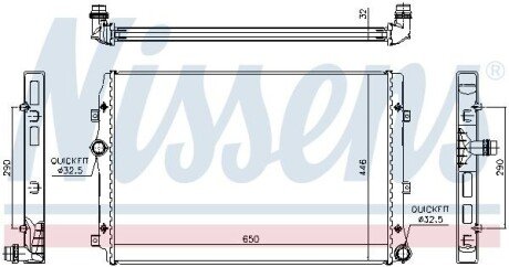 VW Радіатор охолодження PASSAT ALLTRACK B7, PASSAT B7 NISSENS 65309