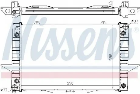 Радіатор, система охолодження двигуна NISSENS 65539A Купити в Україні