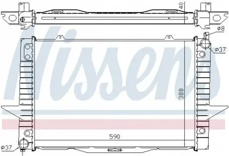 Радіатор, система охолодження двигуна NISSENS 65546A