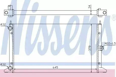 Радіатор, система охолодження двигуна NISSENS 67305 Купити в Україні