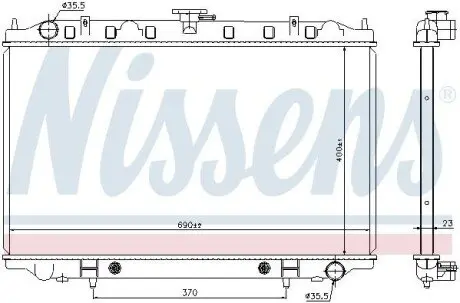 Радіатор двигуна NISSAN MAXIMA / MAXIMA QX IV 2.0/3.0 01.95-12.00 NISSENS 67352 Купити в Україні
