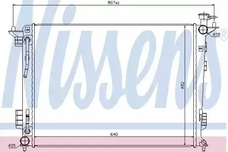 Радіатор, система охолодження двигуна NISSENS 67514 Купити в Україні