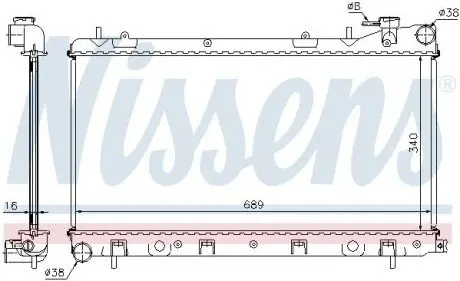 Радіатор, система охолодження двигуна NISSENS 67704A Купити в Україні