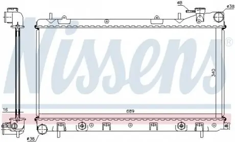 Радіатор, система охолодження двигуна NISSENS 67705A Купити в Україні