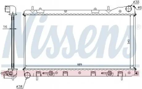 Радіатор, система охолодження двигуна NISSENS 67707A