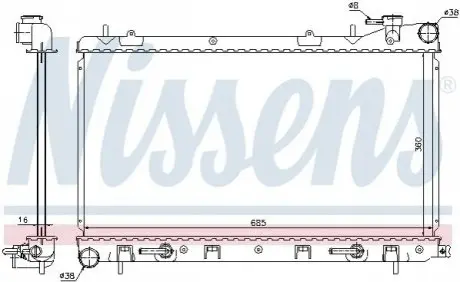 Радіатор, система охолодження двигуна NISSENS 67715 Купити в Україні