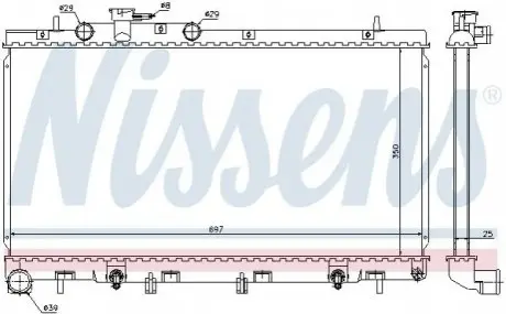 Радіатор, система охолодження двигуна NISSENS 67729 Купити в Україні