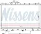 Радіатор, система охолодження двигуна NISSENS (681393) зображення 1