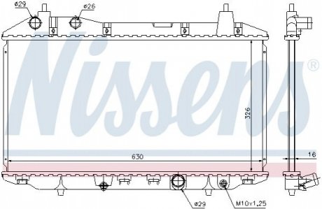 Радіатор, охолодження двигуна NISSENS 68147