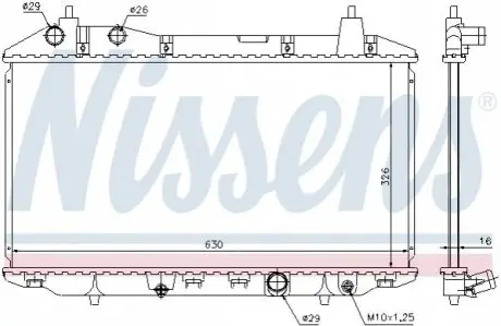 Радіатор, система охолодження двигуна NISSENS 68147 Купити в Україні