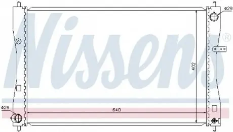 Радиатор, охлаждение двигателя NISSENS 68184
