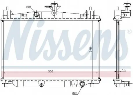 Радиатор охлаждения NISSENS 68504