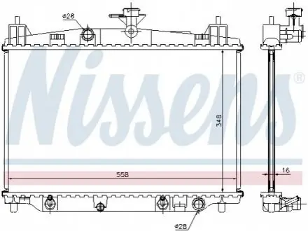 Радіатор, система охолодження двигуна NISSENS 68505 Купити в Україні