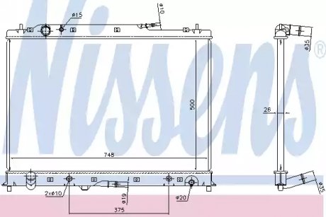 Радіатор охолодження NISSENS 68525