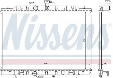 Радиатор охлаждения NISSENS 68724 Купить в Украине
