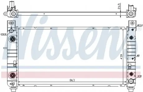 Радіатор, система охолодження двигуна NISSENS 69091 Купити в Україні