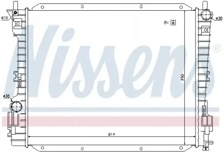 Радиатор, охлаждение двигателя NISSENS 69222