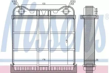 Фото Теплообмінник, система опалення салону NISSENS (70225) зображення 1
