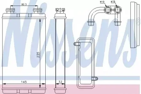 Радиатор печки NISSENS 70519 Купить в Украине