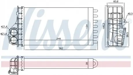 Радиатор отопителя салона First Fit NISSENS 707091 Купить в Украине
