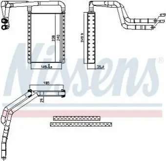 Радиатор печки FORD NISSENS 707182 Купить в Украине