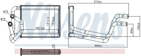 Радіатор пічки HYUNDAI I10 I, I10 II 1.0-1.2LPG 12.07-12.19 NISSENS 707245 Купити в Україні