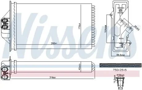 Радиатор NISSENS 707293 Купить в Украине