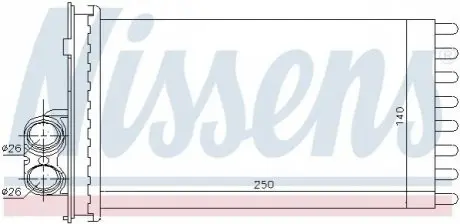 Теплообмінник, система опалення салону NISSENS 71154