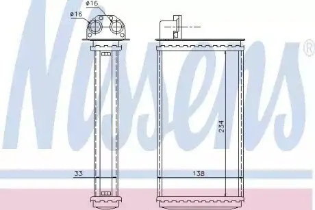 Теплообмінник, система опалення салону NISSENS 72981 Купити в Україні