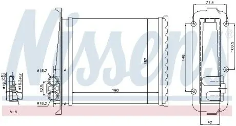 Радіатор пічки VOLVO 850, C70 I, S70, V70 I, XC70 I 2.0-2.5D 06.91-10.05 NISSENS 73640 Купити в Україні