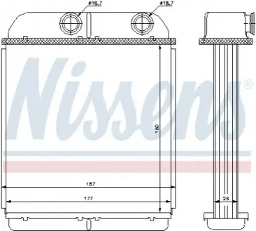 Теплообмінник, система опалення салону NISSENS 73644 Купити в Україні