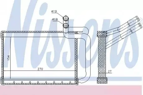 Теплообмінник, система опалення салону NISSENS 77635 Купити в Україні