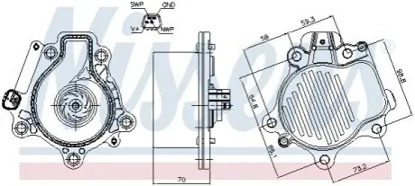Насос водяний NISSENS 832147 Купить в Украине