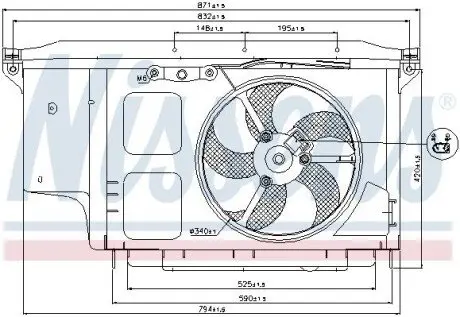 Вентилятор радиатора NISSENS 85007