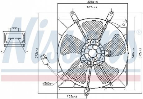 Вентилятор, охолодження двигуна NISSENS 85012 (фото 1)